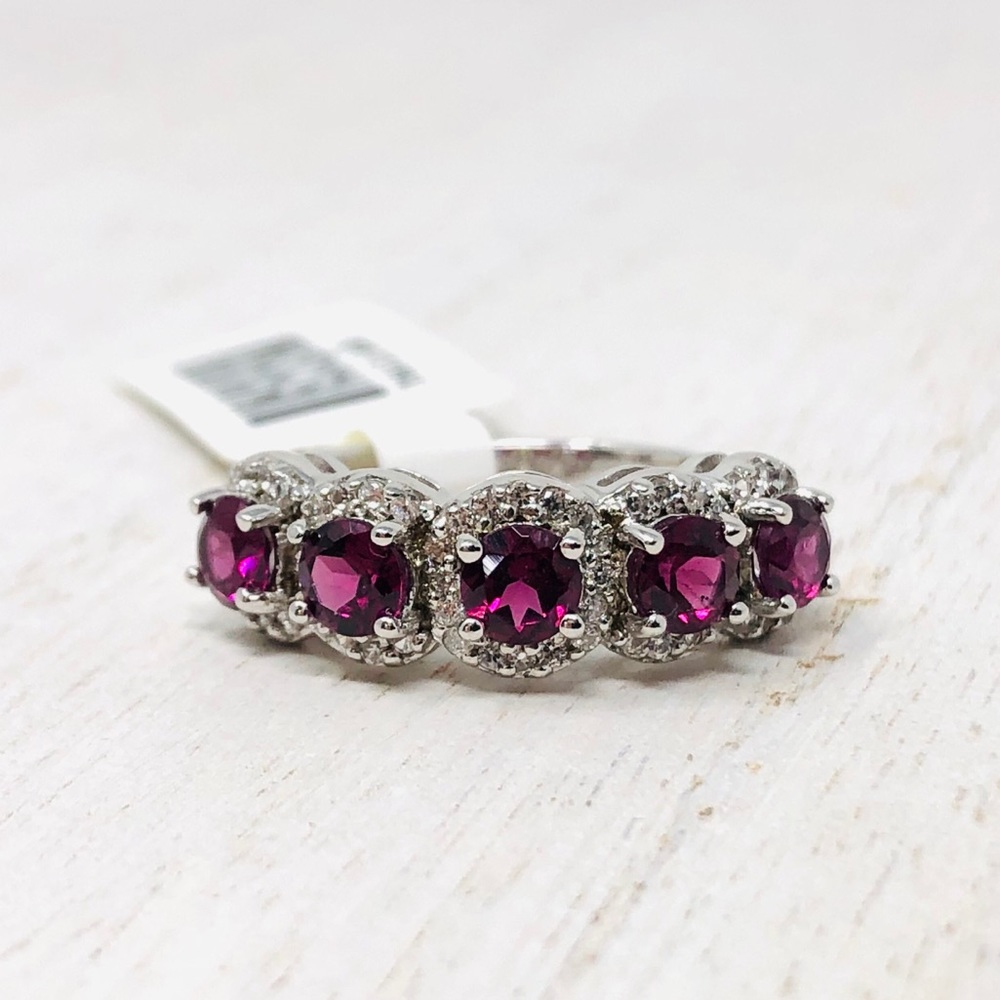 Sterling silver ring, with gemstone, size approx 5 - NWT - Picture 1 of 12